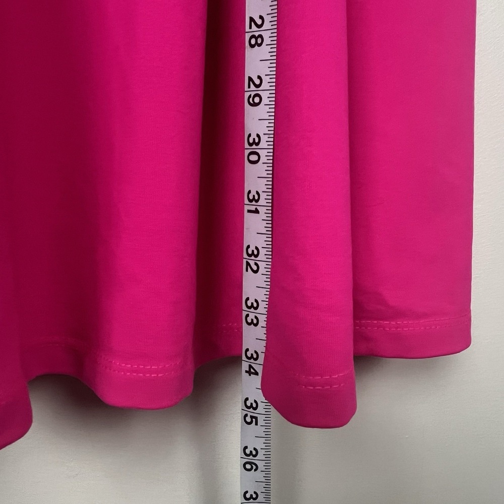Susana Monaco Hot Pink V-Neck Pleated Fit and Flare Mini Dress Small Made in USA - Picture 6 of 8